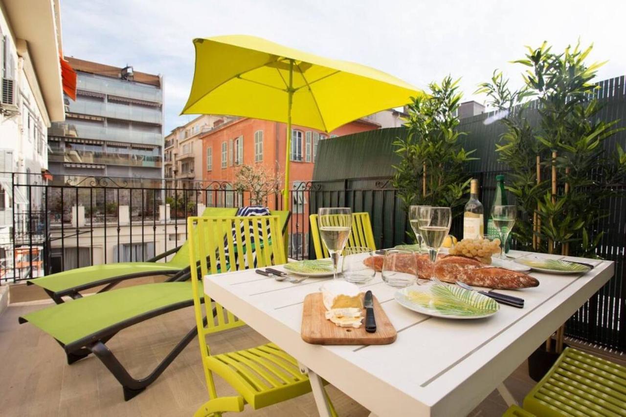 F2 Terrasse, Moderne, Hyper Centre, Clim, Ascenseur- Dubouchage Appartement Nice Buitenkant foto